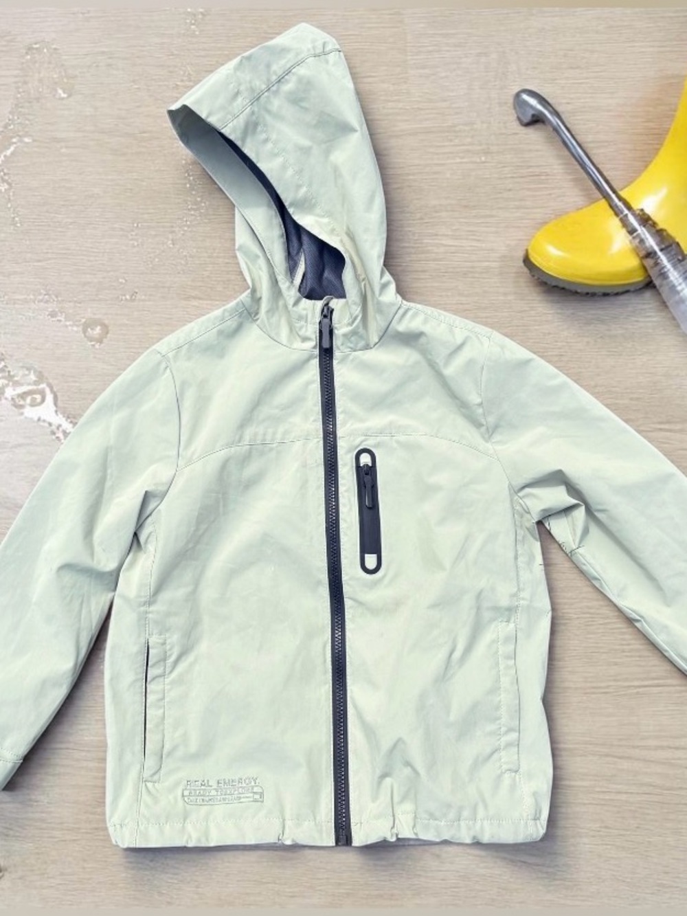 Zara Light Gray Hooded Raincoat for Kids